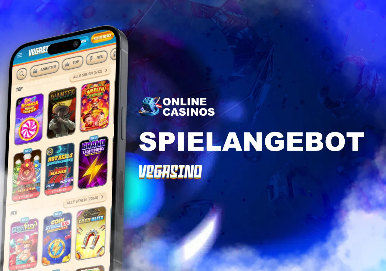 Vielfalt an Slots, Tischspielen und Live-Casino-Inhalten verschiedener Anbieter